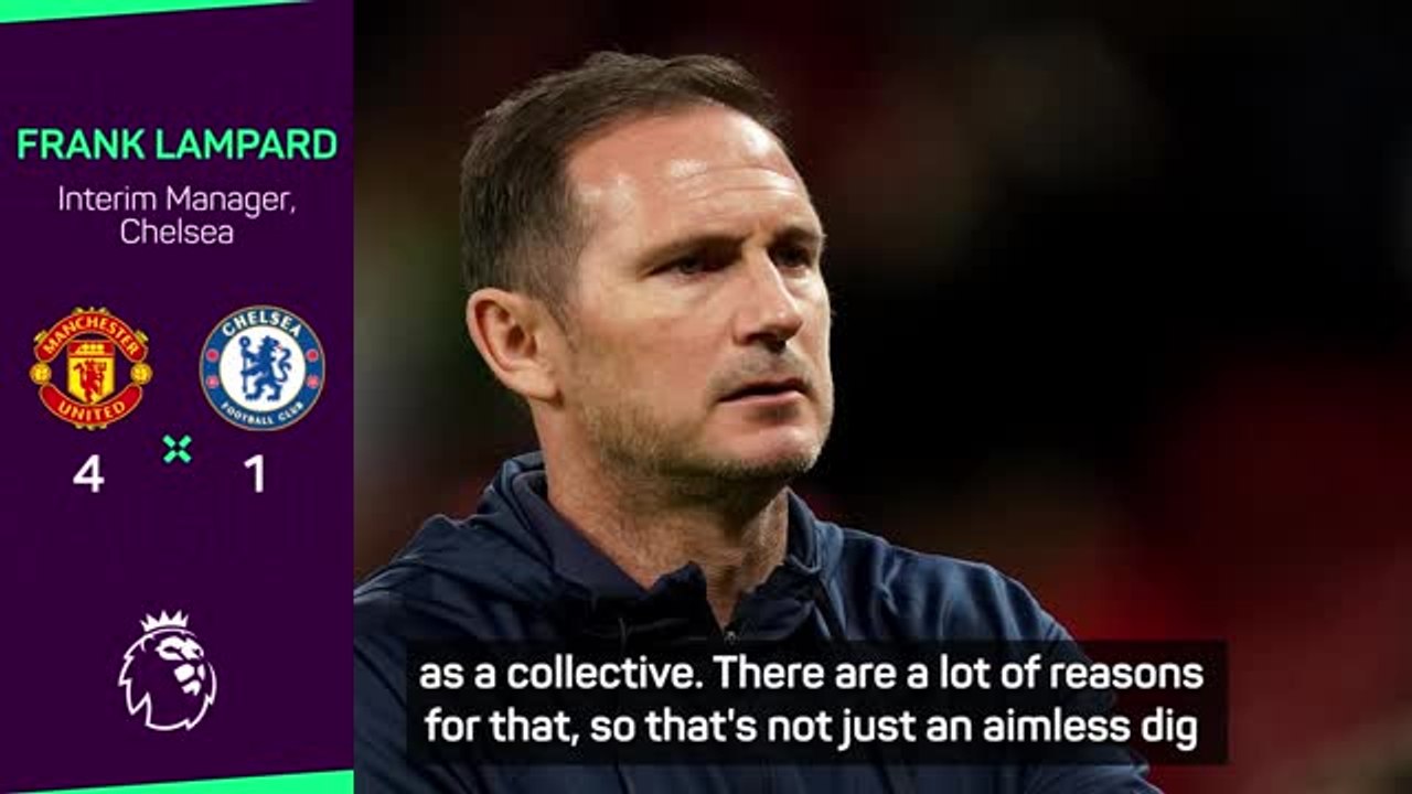 Lampard unhappy with Chelsea standards as Man U brush them aside