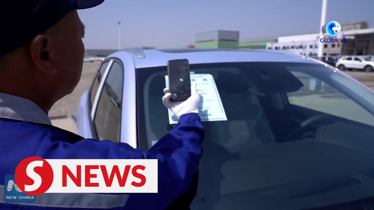 Car hauler truck driver witnesses surge in China's auto exports