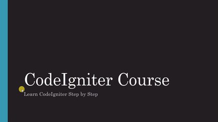 Complete CodeIgniter Course (2023)