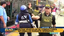 Los Olivos: incautan vehículos de conductores informales durante operativo