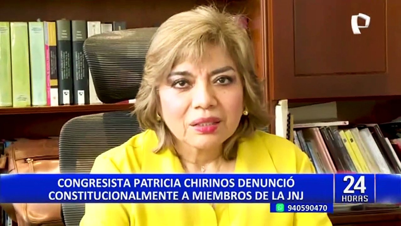 Patricia Chirinos presenta denuncia constitucional contra miembros de la Junta Nacional de Justicia