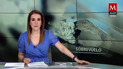 Primeras imágenes del cráter de volcán Popocatépetl tras una semana de actividad