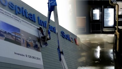 El hospital que Ayuso ha utilizado en campaña, inundado y sin luz