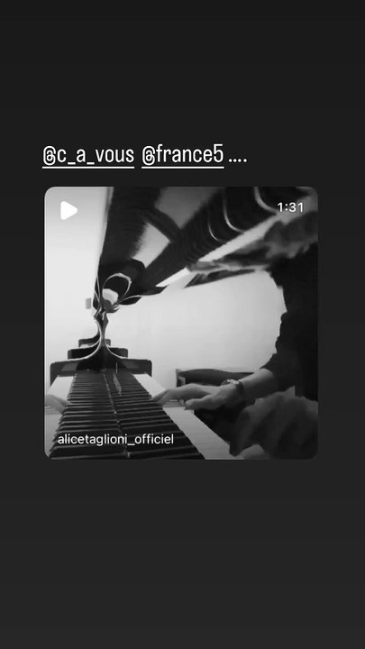 Laurent Delahousse a relayé sur Instagram la venue de sa compagne Alice Taglioni dans C à vous
