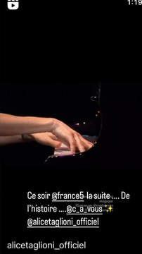 Laurent Delahousse a relayé sur Instagram la venue de sa compagne Alice Taglioni dans C à vous