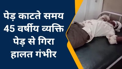 कटनी: पेड़ से गिरा व्यक्ति हुआ गंभीर घायल ,उपचार जारी