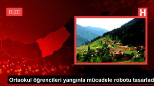 Ortaokul öğrencileri yangınla mücadele robotu tasarladı