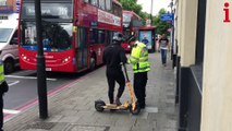 E-scooter rider stopped by police for riding on public road