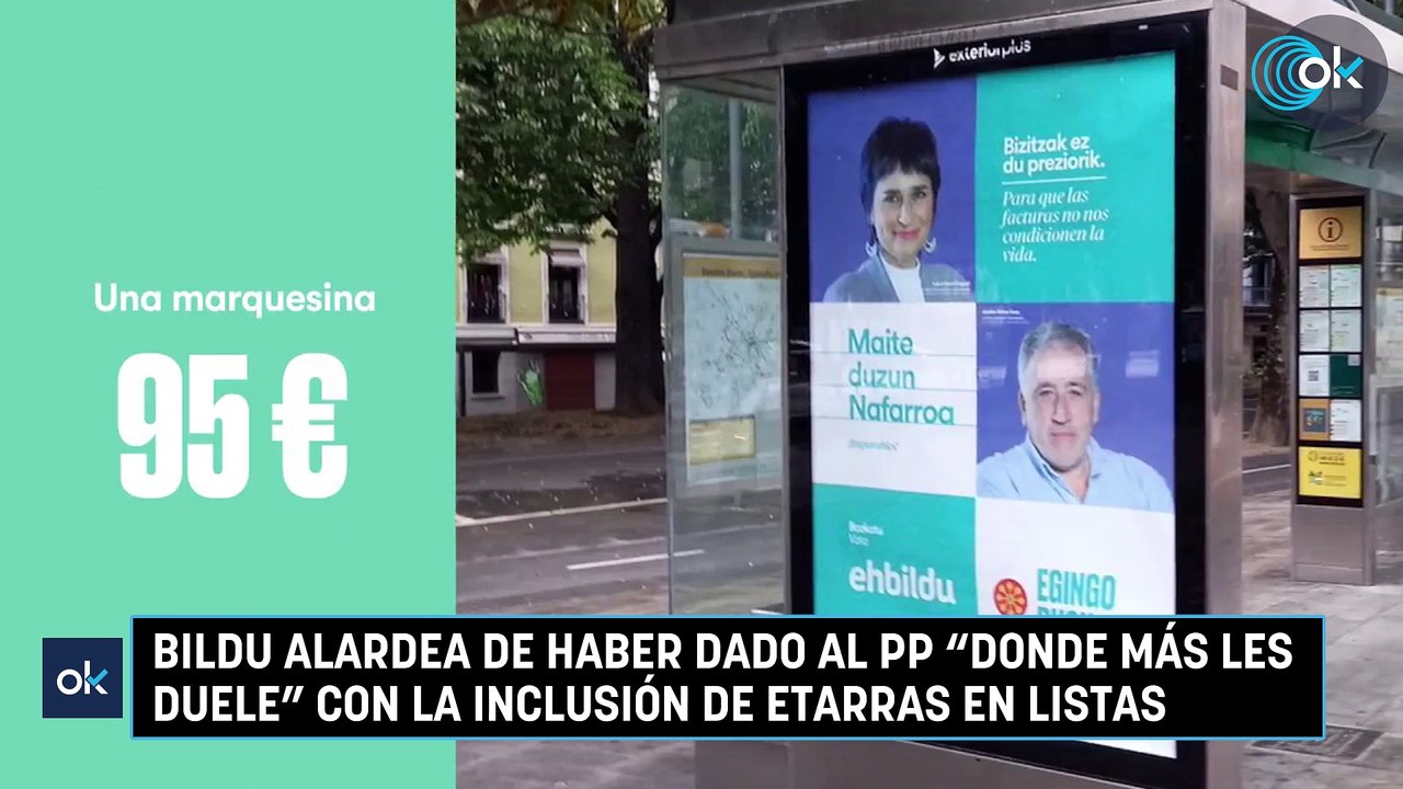 Bildu alardea de haber dado al PP "donde más les duele" con la inclusión de etarras en listas