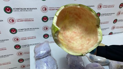 Karpuz içerisine zulalanmış 12 kilo morfin ele geçirildi