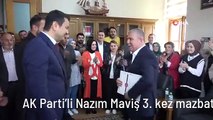 AK Parti'li Nazım Maviş 3. kez mazbatasını aldı