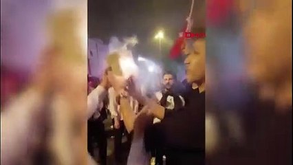 Fatih’te kutlama sırasında havai fişek kazası