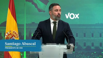 Abascal: "Es un deber construir una gran alternativa a Sánchez"
