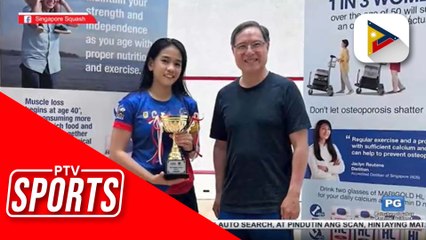 Jemyca Aribado, kampeon ng sa 2023 SG Squash PSA Satelite 4