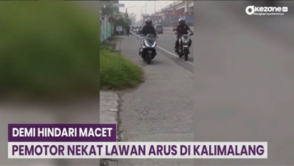 Demi Hindari Macet, Puluhan Pemotor Nekat Lawan Arus di Kalimalang hingga Nyaris Tabrakan