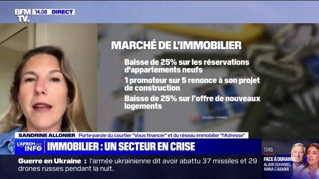 Crise immobilière: pour la porte-parole de ce réseau immobilier, on est passés d'un problème d'offre bancaire (...) à un problème de demande