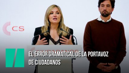 La portavoz de Ciudadanos acaba de decir "plesbicito" tres veces en 20 segundos