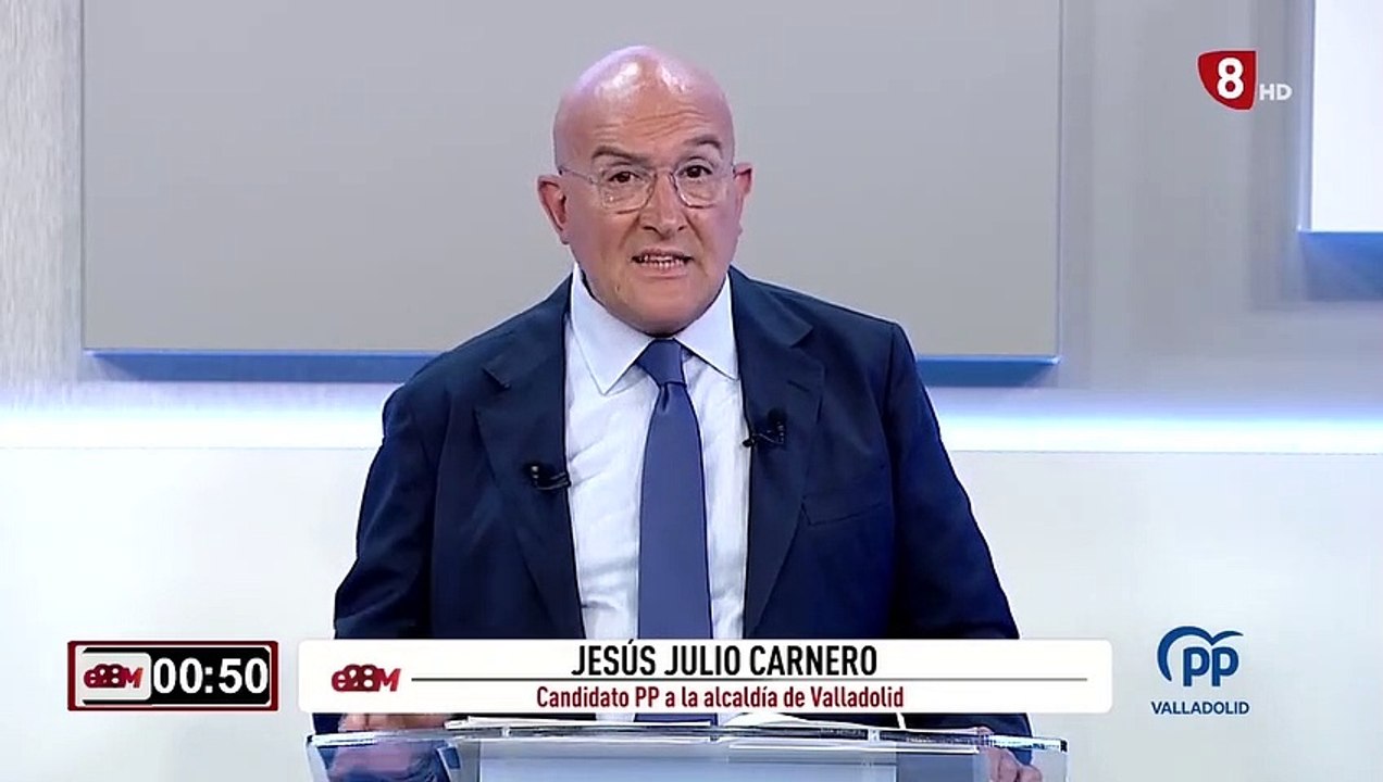 Minuto de oro de Jesús Julio Carnero (PP) en el debate de La 8 Valladolid