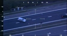 Watch: Speeding motorist drives wrong way on A1 before pulling shocking handbrake turn
