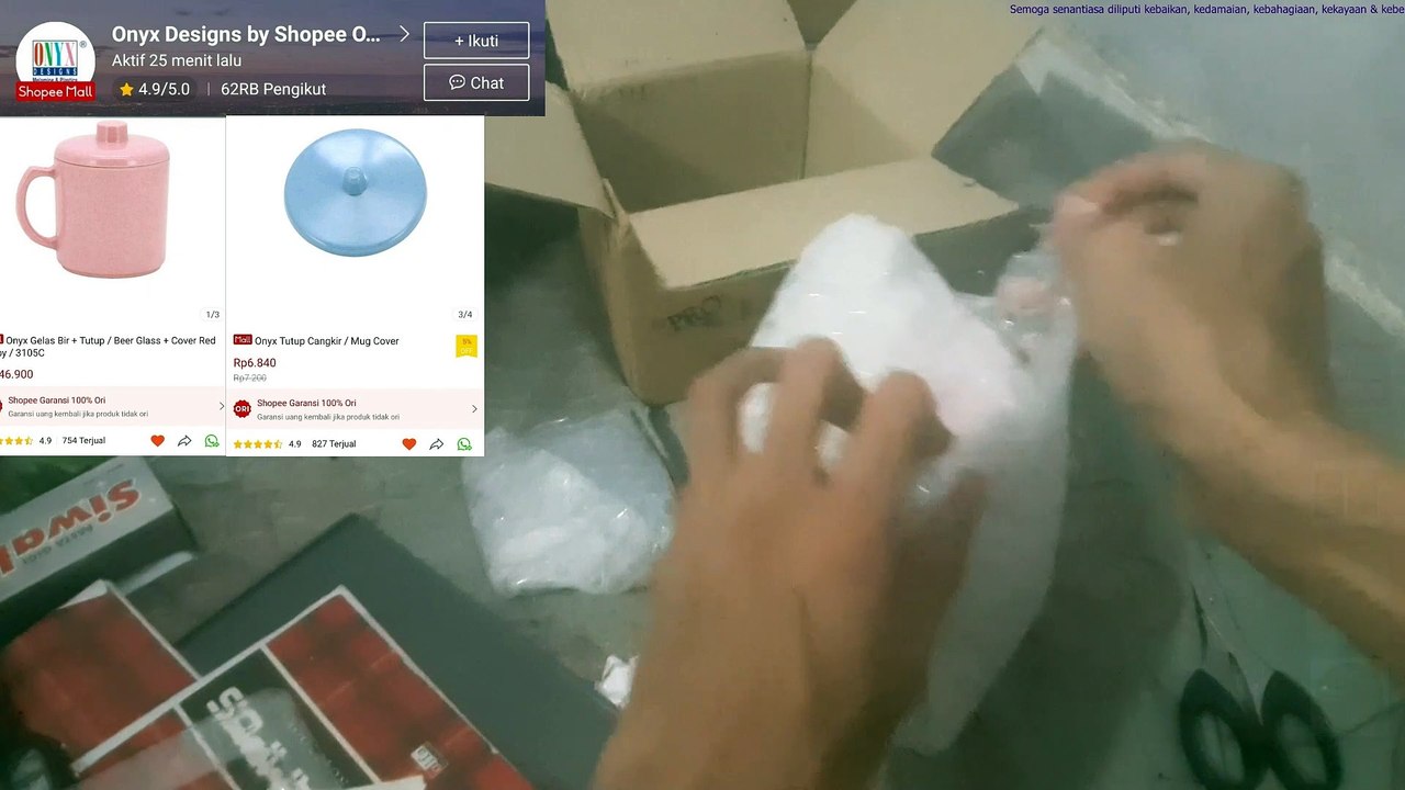 Unboxing Gelas + Tutup Mug Onyx - Gilang Mbsnags