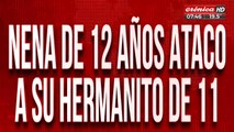 Nena de 12 años atacó a cuchillazos a su hermanito de 11