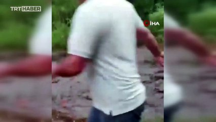 Azerbaycan'da Gence Nehri taştı