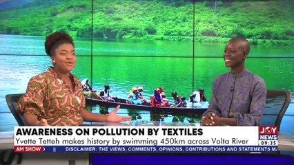 Awareness About Impact of Waste Colonialism: Yvette Tetteh makes history by swimming 450km across Volta River - JoyNews