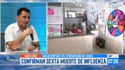 Confirman el 6to muerto por influenza en Santa Cruz