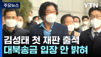 첫 공판 나온 김성태..."대북송금 입장 나중에" / YTN