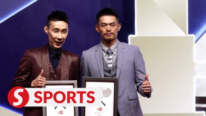 Descargar video: Badminton legends Chong Wei and Lin Dan inducted into Hall of Fame