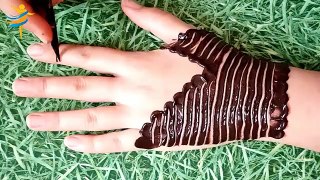 Easy Trick Fork and dots mehandi design - Simple Henna designs