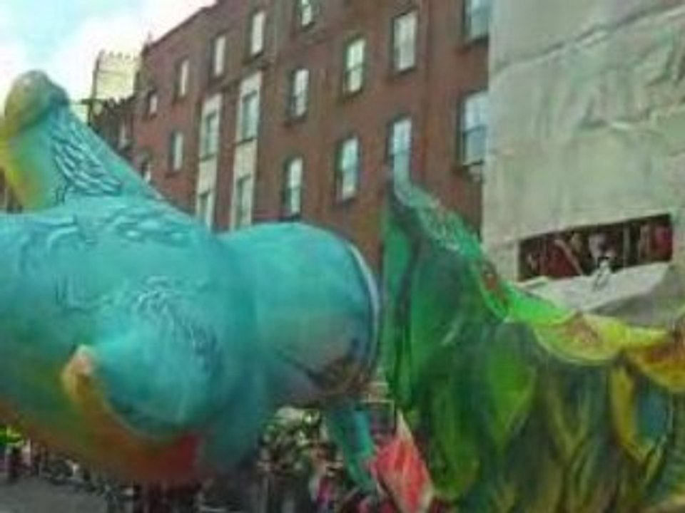 St. Patrick's Day Parade, Dublin Ireland, Giant bird floats