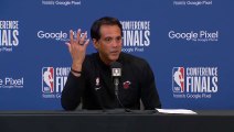 Erik Spoelstra Talks About Boston Celtics' Defense on Bam Adebayo