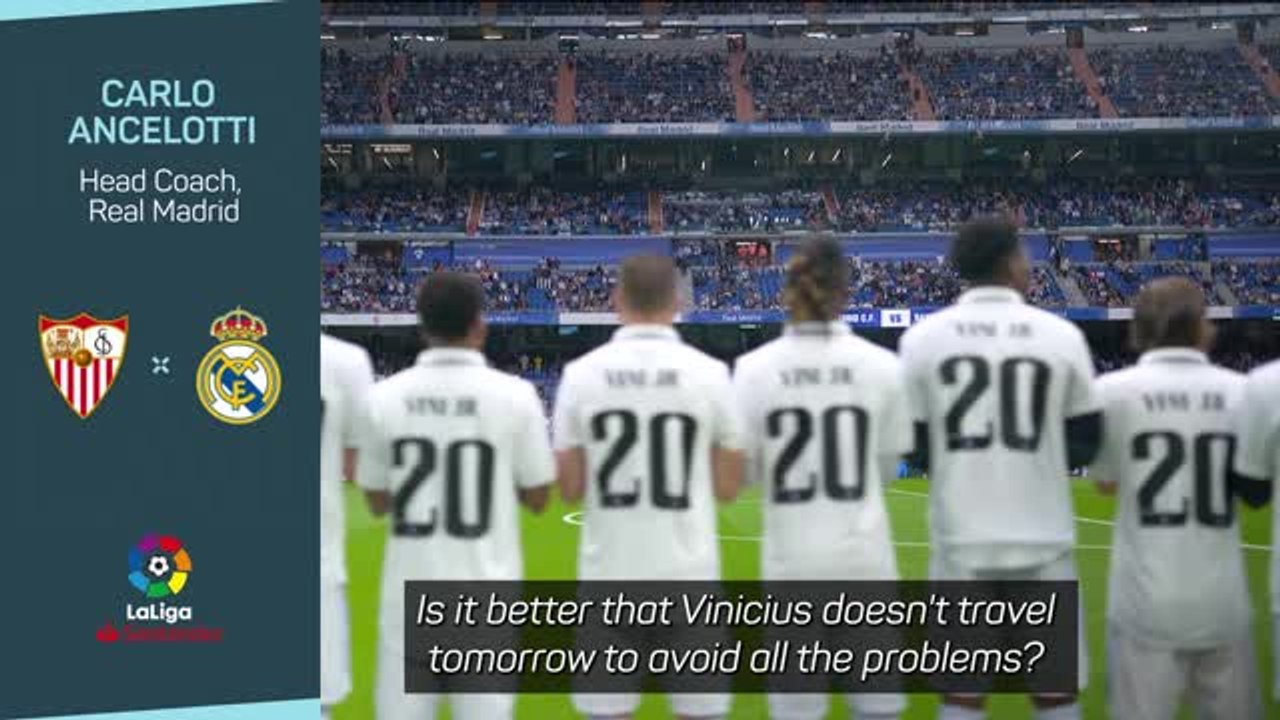 Vinicius won't travel for Sevilla game - Ancelotti