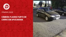 Câmera flagra furto de carro em Apucarana