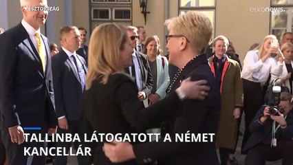 Tallinban találkozott a balti vezetőkkel a német kancellár