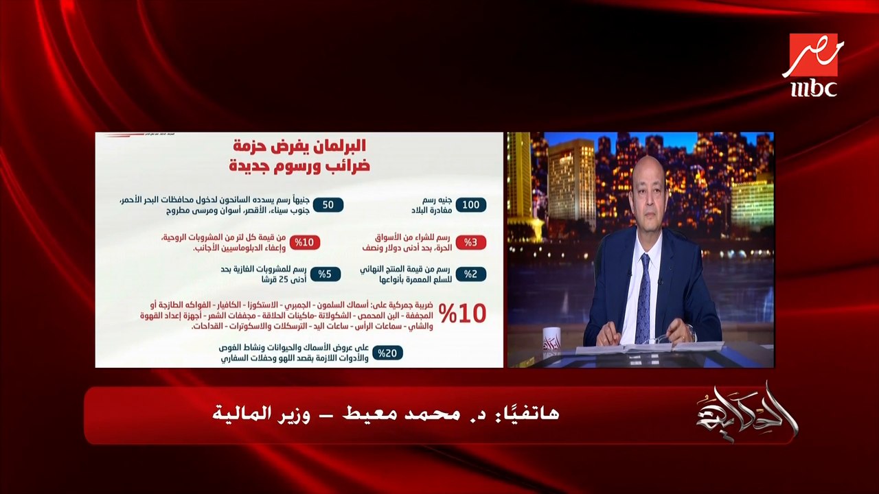وزير المالية: زيادة الرسوم على بعض السلع والخدم...