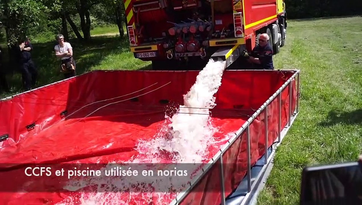MACON-INFOS : Démonstration des pompiers en lutte contre les feux de forêt
