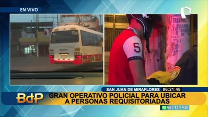 SJM: realizan operativo policial para ubicar a personas requisitoriadas