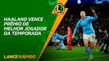 Haaland vence prêmio de melhor jogador da temporada na Inglaterra - LANCE! Rápido