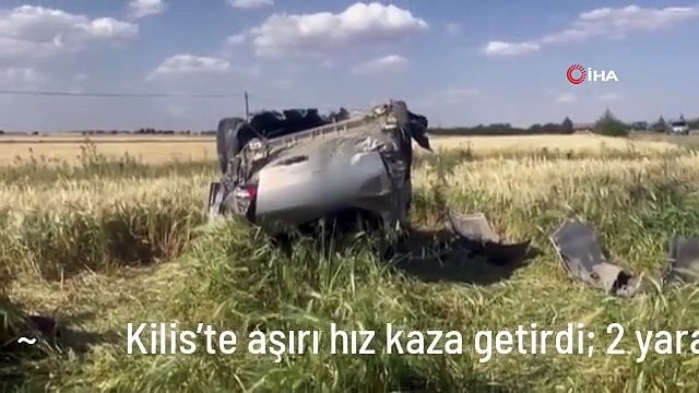 Kilis'te aşırı hız kaza getirdi: 2 yaralı