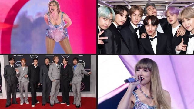 BTS fans make fun of Taylor Swift fans.