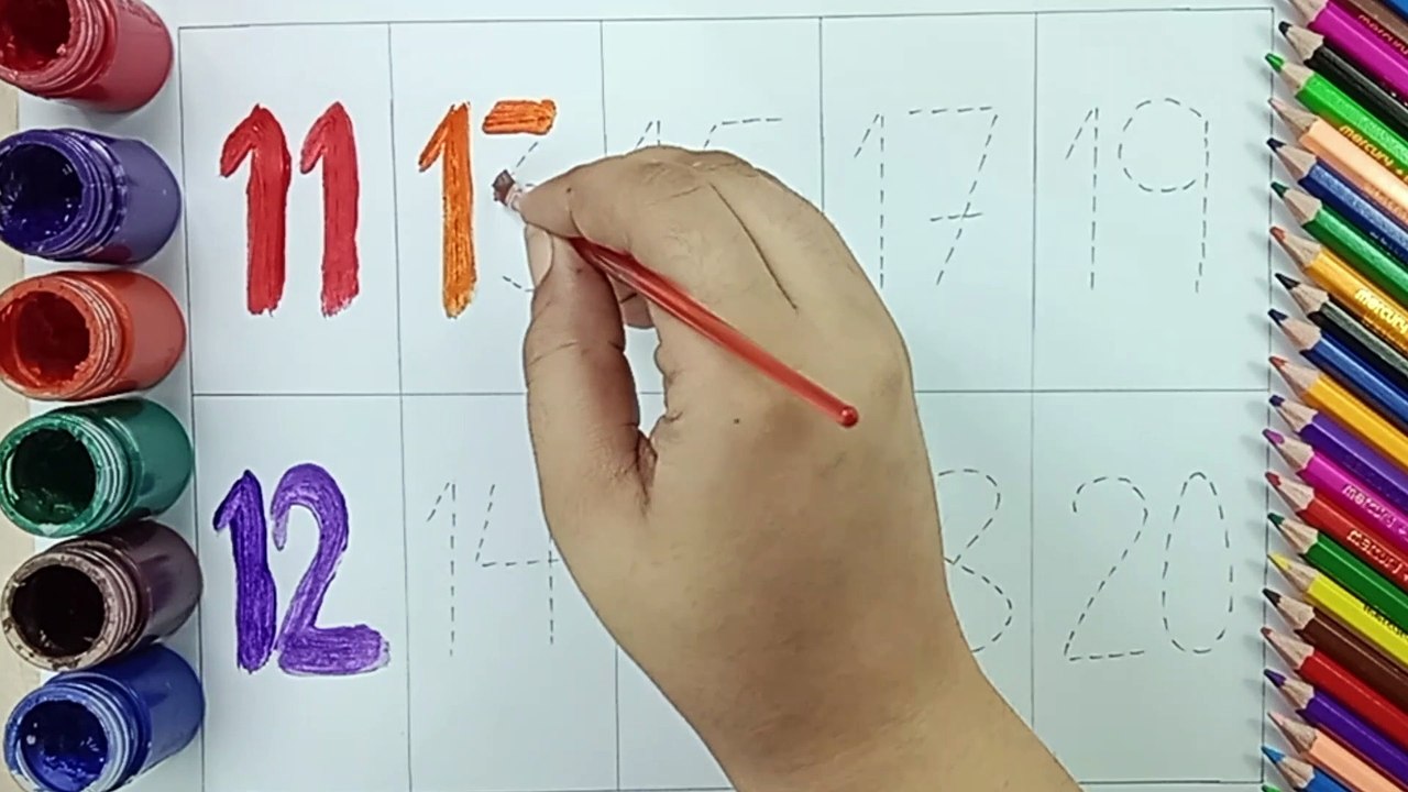 HOW TO LEARN AND WRITE COUNTING 1TO100 /123NUMBER /ONE TWO THREE /STARS SCHOOLING/1TO20