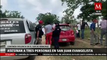 Son asesinadas tres personas por un asalto en el municipio de San Juan Evangelista, Veracruz