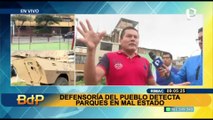 Defensoría del Pueblo identifica deficiencias en parques y juegos infantiles den distritos de Lima