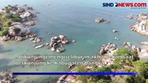 Indahnya Pantai Teluk Karang Bangka Belitung, Suguhan Pemandangan Hamparan Bebatuan dan Pasir Putih