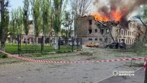شاهد: قتلى وجرحى في قصف روسي أصاب عيادة في مدينة دنيبرو الأوكرانية