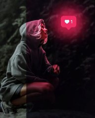 Glowing love effect in Photoshop