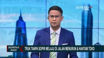 Truk Tanpa Sopir Melaju di Jalanan Menurun dan Hantam Toko