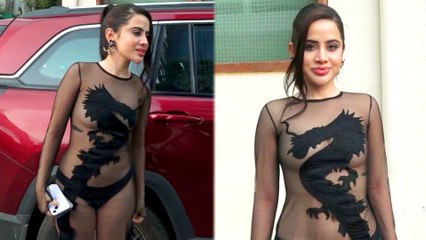 Urfi Javed In Transparent Dress & High Heels